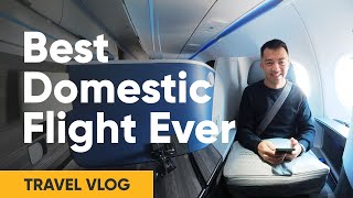 Travel Vlog - Best domestic flight I've ever been on screenshot 1