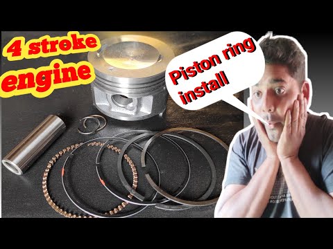 How to install piston ring 4 strokes motorcycle or car is correct - YouTube