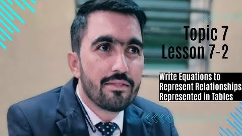 Lesson 7_2 Write equation  to represent  relationships  represented in tables || McGraw-Hill