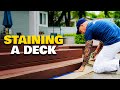 HOW TO STAIN A DECK. Tips Staining A Wood Deck. DIY home improvement tips. HOW TO STAIN A DECK. Tips Staining A Wood Deck. DIY home improvement tips.