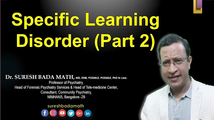 Specific Learning Disorder [Developmental Learning Disorder] Learning Disorder [ Part 2 ] SLD