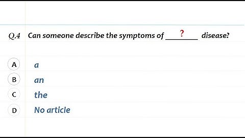 Definite & Indefinite Articles Quiz 4 | English Grammar Test by Quality Education