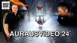 Aurausvideo 24´ - Valtra T175D sekä FMG ja Huki laittavat lumen pöllyämään