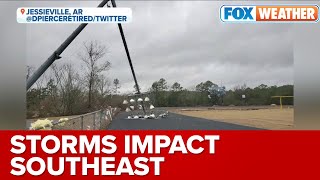 Storms Knock Down Lights, Damage Buildings in Arkansas