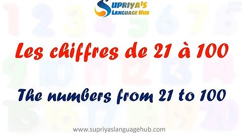 French Numbers from 21-100