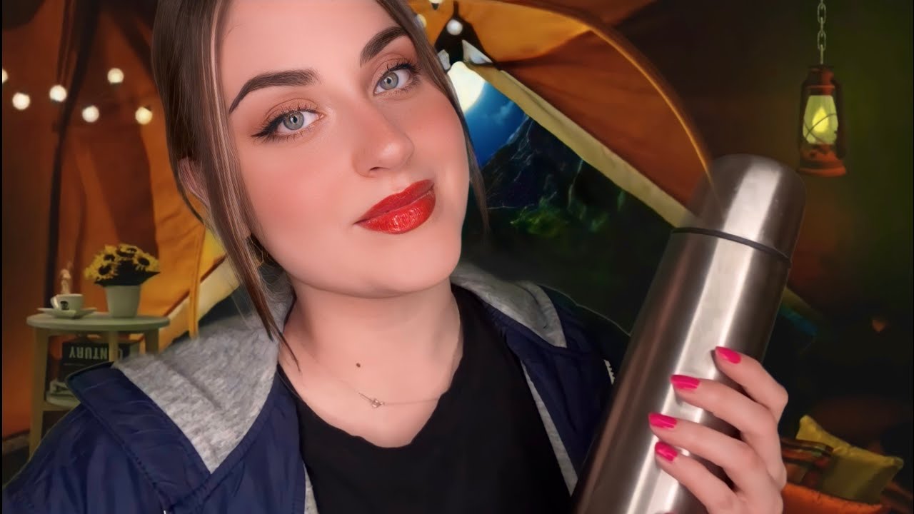ASMR Komm mit mir Campen bei Mondschein 🌕 Gruselgeschichten, Massage Roleplay🏕 Camping ASMR sleep