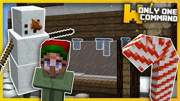 Minecraft - OUTDOOR CHRISTMAS DECORATIONS with Only Two Command Blocks