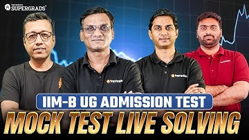 IM Bangalore BSc (Hons) UG 2026 - Mock Test Live Solving + Sample Papers FULL Solution!