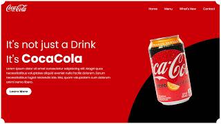 Website Landing Page  _   How to create CocaCola Landing page using HTML CSS