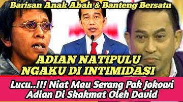 🔴Kocak...!!! ADIAN Niat Mau Serang Jokowi Langsung Di Skakmat David UU Perampasan Aset Bungkam