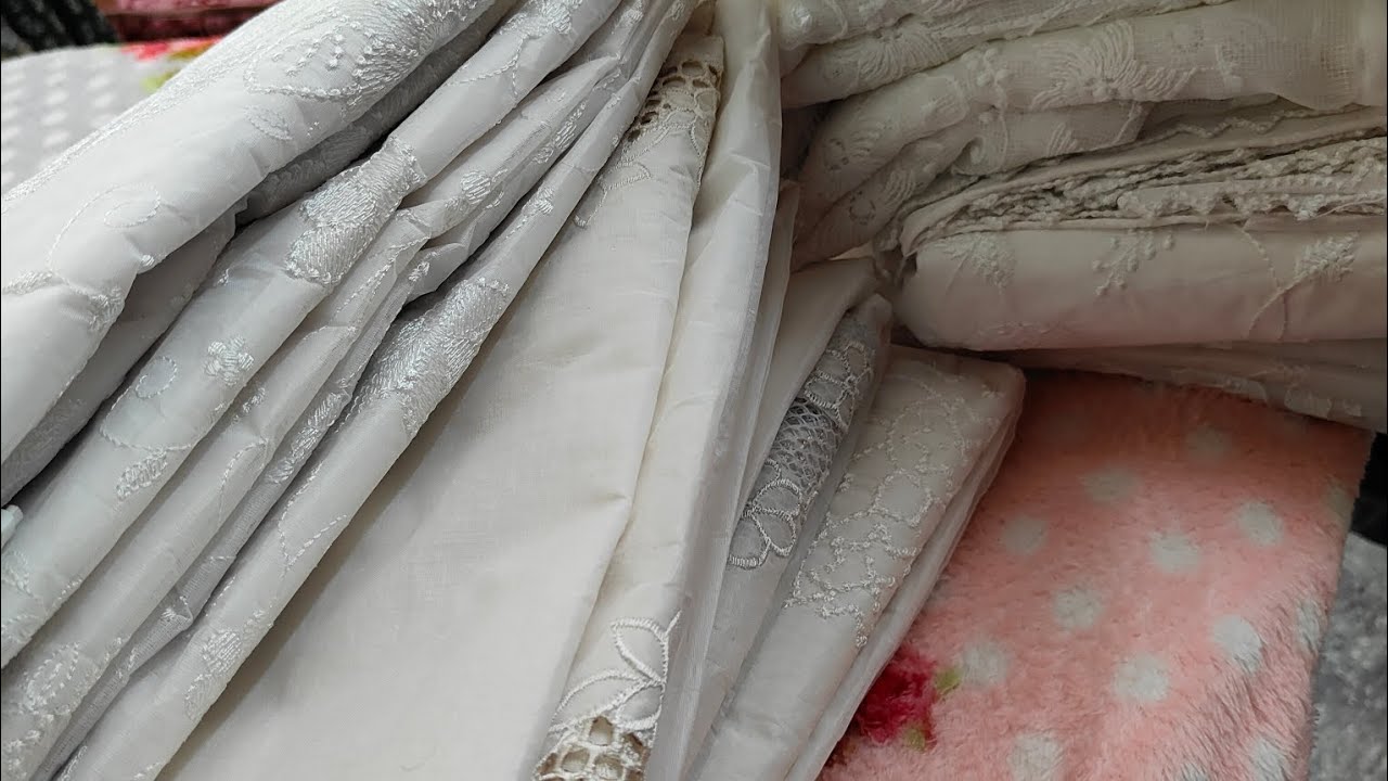 Easter new collection in Pure white Organdy/Cut work/Scalp/ Super net 