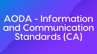 AODA Information and Communication Standards Course Trailer
