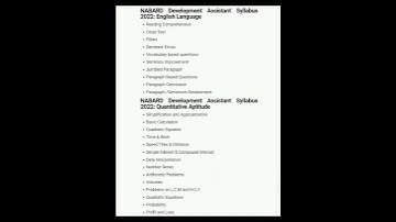 NABARD Development Assistant 2022 Exam Pattern & Syllabus