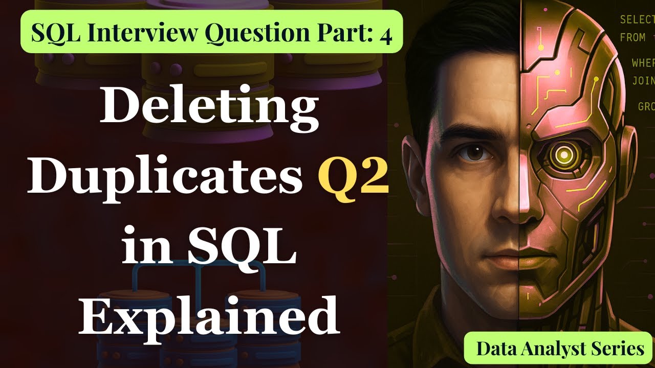 SQL Interview Questions Part 4 Deleting Duplicates Q2 in SQL. - YouTube
