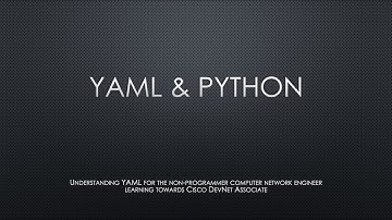Yaml and Python introduction