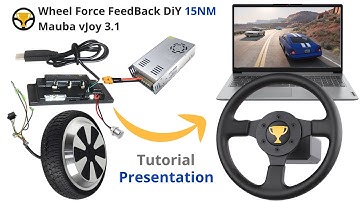 Mauba vJoy 15NM Force FeedBack Steering Wheel Module - Easy Installation