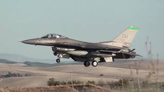 U.s Air Force Lockheed Martin F-16Cm Fighting Falcon 90-0702 Landing Moron Air Base Lemo