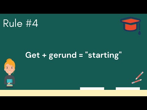 Get + gerund (verb + -ing) = "starting"