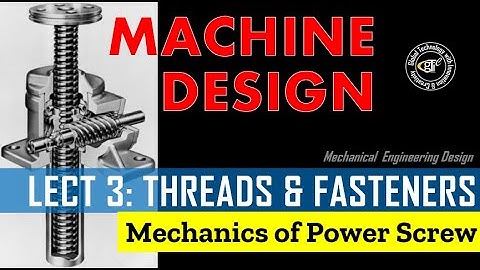 Mechanics of Power Screw | Machine Design | L3.3 (Urdu/Hindi)