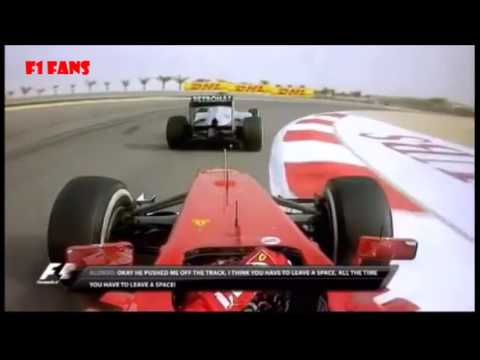 Alonso vs Rosberg Bahrain Gp 2012