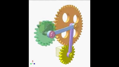 Cơ cấu thanh và bánh răngGear and linkage mechanism 12