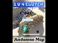 1 V 4 clutch Andaman map scarfall 2 gameplay# Indian battle royale game#viral short#bast gameplay