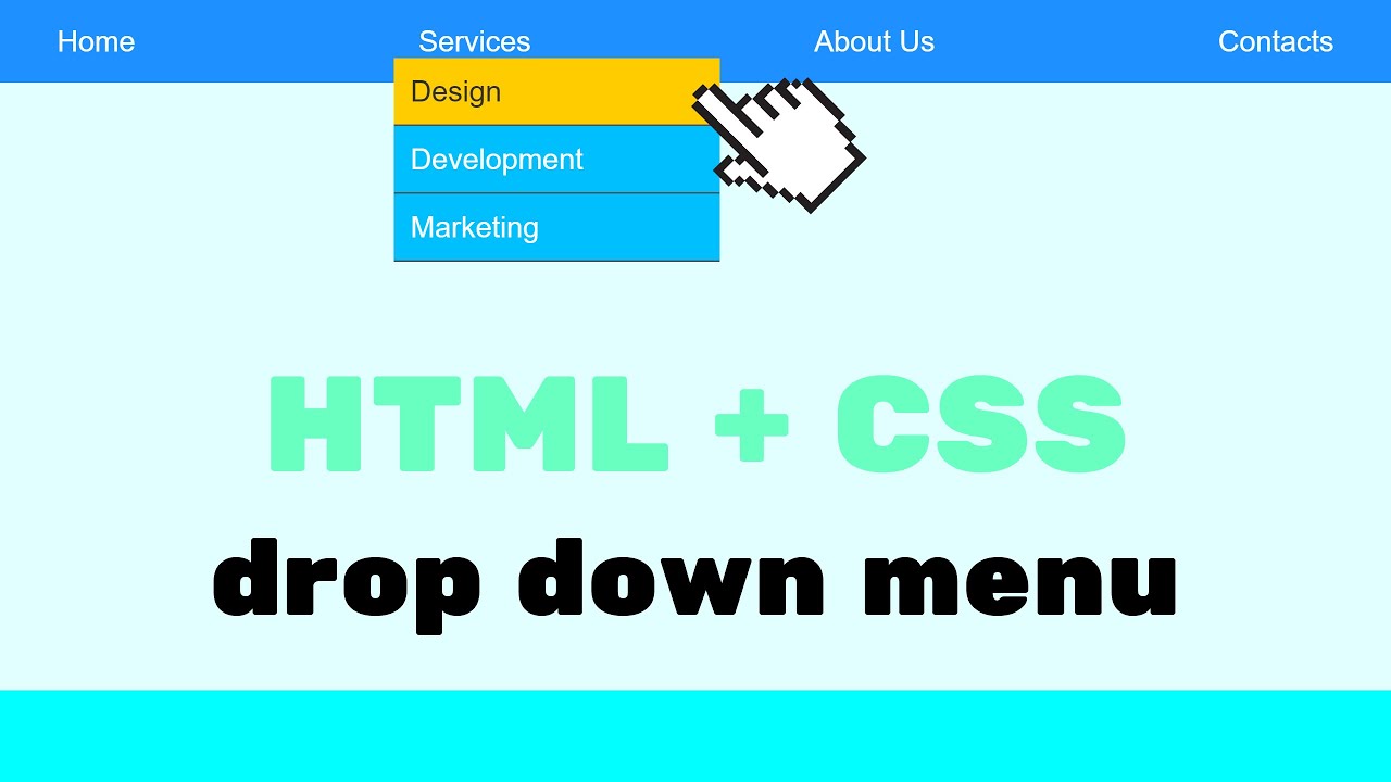 Simple Dropdown Menu: HTML + CSS in 8 Minutes - YouTube