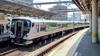 【宇都宮線】9053M 特急 あしかが大藤大船号 E257系5500番台OM-52編成 赤羽駅 到着シーン