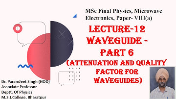 #MSc Physics Microwave Electronics Paper VIII,  Attenuation and Q in waveguides