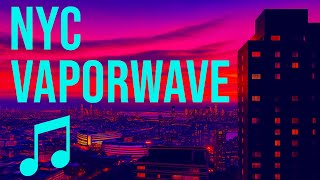 [4K] Vaporwave NYC 🌆 • Sunset Skyline • Relaxing & Studying Music screenshot 2