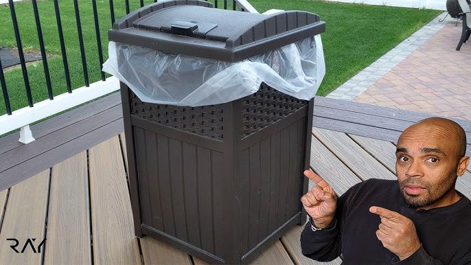 Rockford Grey Outdoor Trash Can - Keter