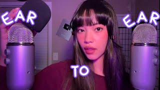 Trigger Words ASMR 💜 Relaxing Mouth Sounds Ear To Ear ☁️ Hand Movements For Deep Sleep