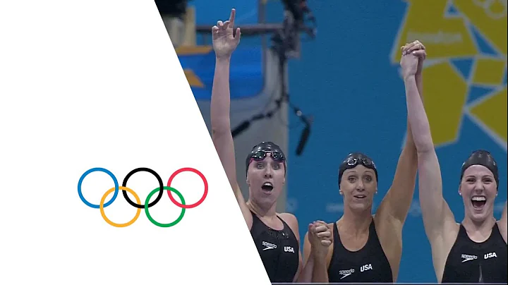 USA Set New Women's 4 x 200m Freestyle Relay Olymp...