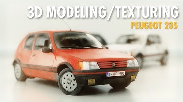 Low Poly Peugeot 205 GTI - Blender / Substance Painter