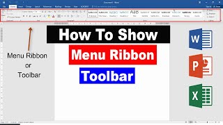 How To Hide And Show Ribbon Menu / Toolbar in MS Word, MS Excel, Power Point | Kaise Thik Kare
