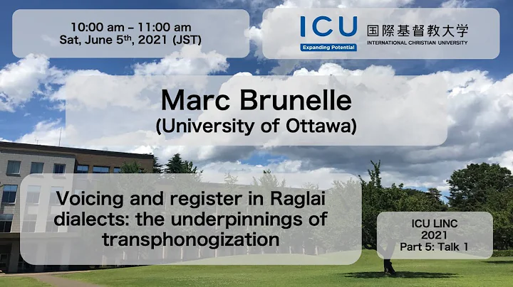 [ICU-LINC0055] Marc Brunelle (University of Ottawa)