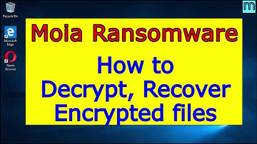 Moia virus (ransomware). How to decrypt .Moia files. Moia File Recovery Guide.