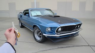 1969 Ford Mustang Mach 1 Super Cobra Jet: Start Up, Walkaround, POV Test Drive and Review