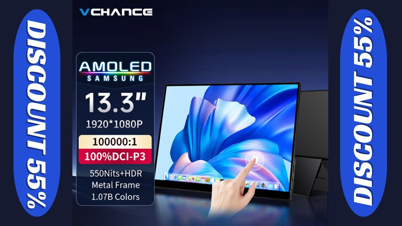VCHANCE 13.3 Inch OLED Portable Monitor Review - YouTube