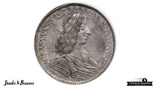 DENMARK. Danish East India Company. 2 Speciedaler, 1671. Copenhagen Mint. Christian V. NGC MS-63.