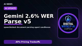 Gemini 3.5 Transcribe: 2.6% WER — Parse v5, Sandboxes, Protein Limits