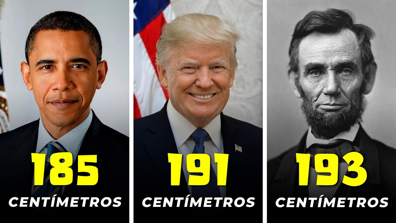 👨‍💼 ALTURA DE TODOS LOS PRESIDENTES DE EE.UU. DE 1789 A 2025 ...