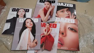 Jisoo Dazed & Confused Korea Jan 2022 Issue A,B,C,D,E,F Covers Unboxingreview