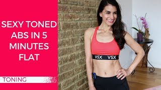 Sexy Toned Abs in 5 Minutes Flat | No Equipment Needed | Bodyweight Workout