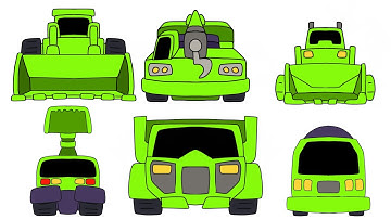 Transformers Constructicons combiner Mighty Devastator!.. but with big heads.