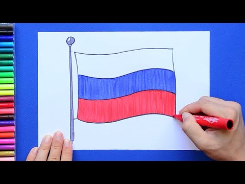 Video: How To Draw The Flag Of Russia