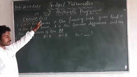 Karnataka SSLC mathematics on ARITHMETIC PROGRESSION  exercise 1.2