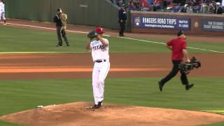 Yu Darvish Warms up 4\/19\/13 against the Mariners