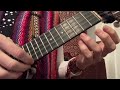 Charango play thru  tzen tze re rei strumming arpeggio melody and double stops for didactic use