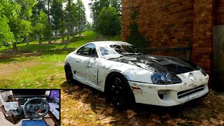 Restoring Abandoned Fast and Furious Cars Forza Horizon 4 (Steering Wheel +Shifter Gameplay)